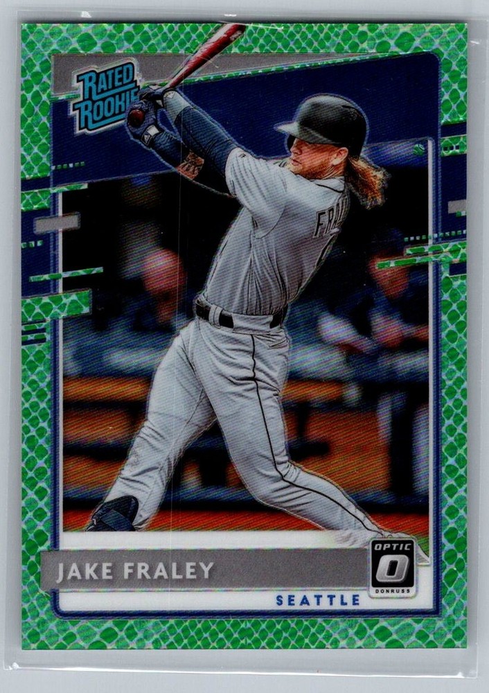 2020 Panini Donruss Optic Jake Fraley Green Dragon Rated Rookie #80 /84