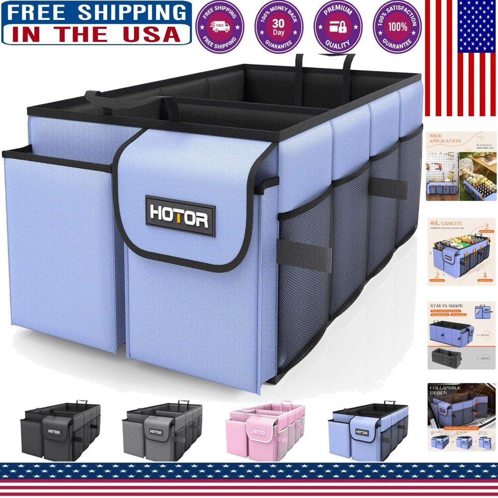 Space-Saving Car Organizer with Adjustable Velcro - Ideal for All Vehicles