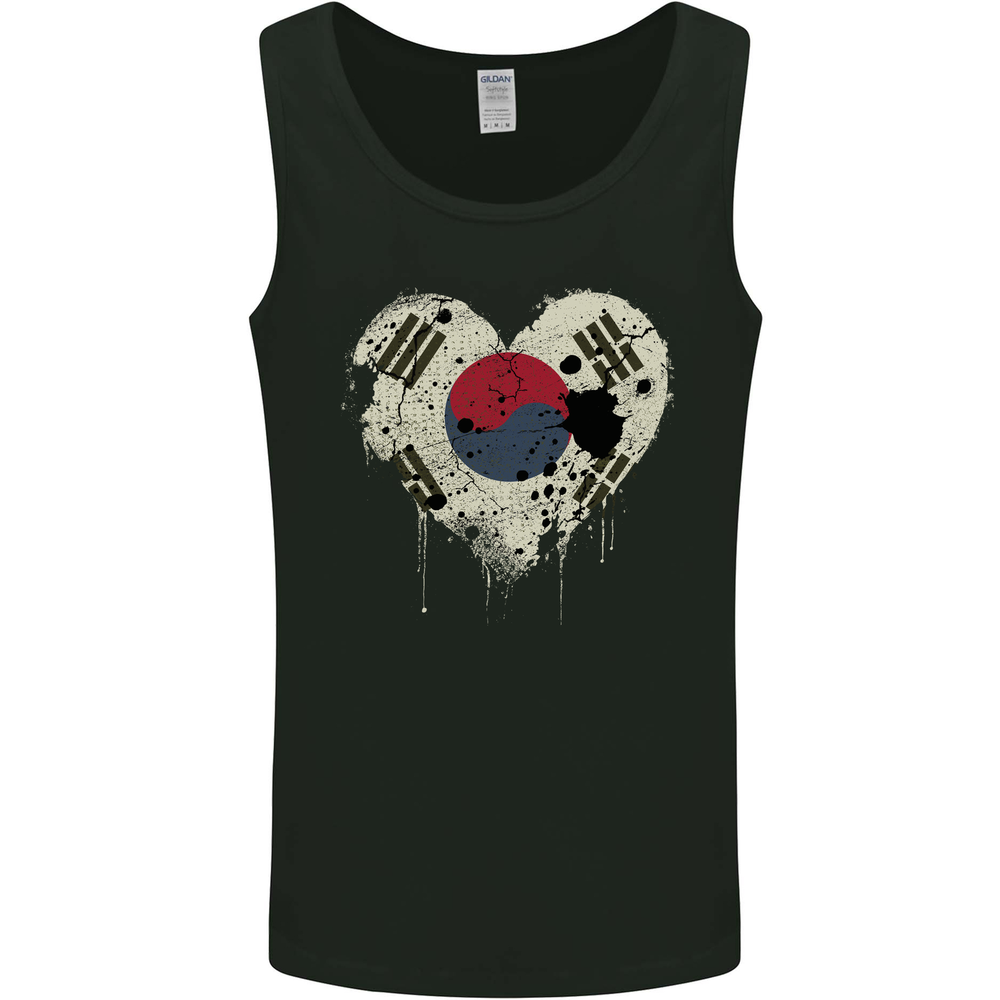 Love South Korea Flag Korean Day Football Mens Vest Tank Top