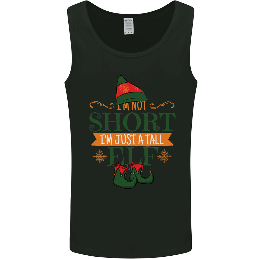 Im Not Short Tall Elf Funny Christmas Mens Vest Tank Top