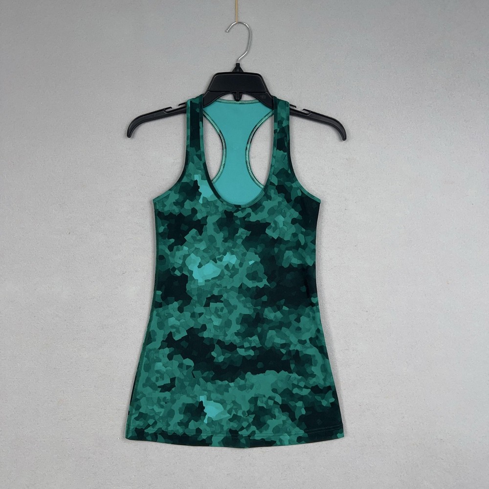 Lululemon Tank Womens 4 Cool Racerback  Clouded Dreams Cosmic Teal Yoga Running