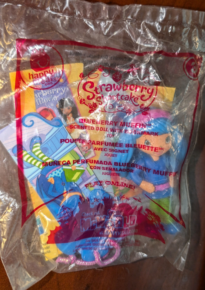 2010 McDonald's Happy Meal Blueberry Muffin Scented Doll W/Bookmark #4 NEW