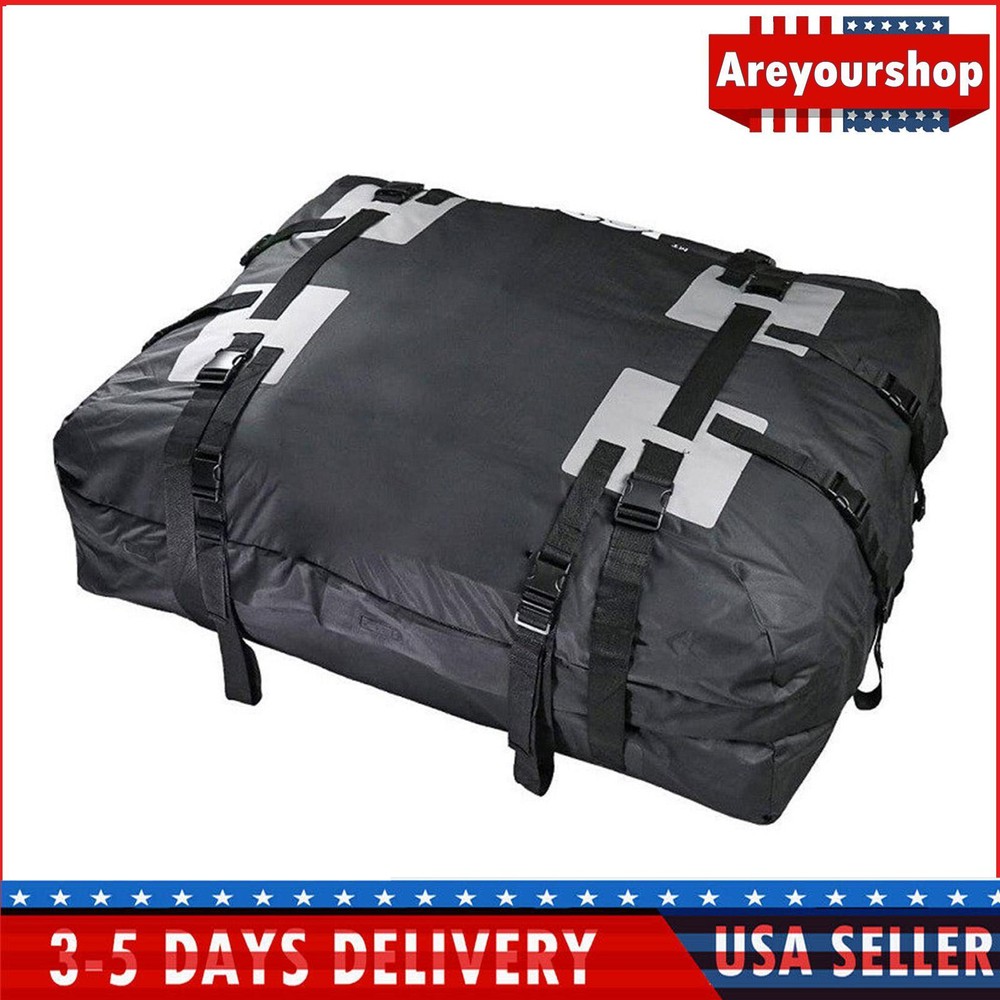 Waterproof Car Roof Top Rack Carrier Cargo Bag Luggage Storage Cube Bag Travel -