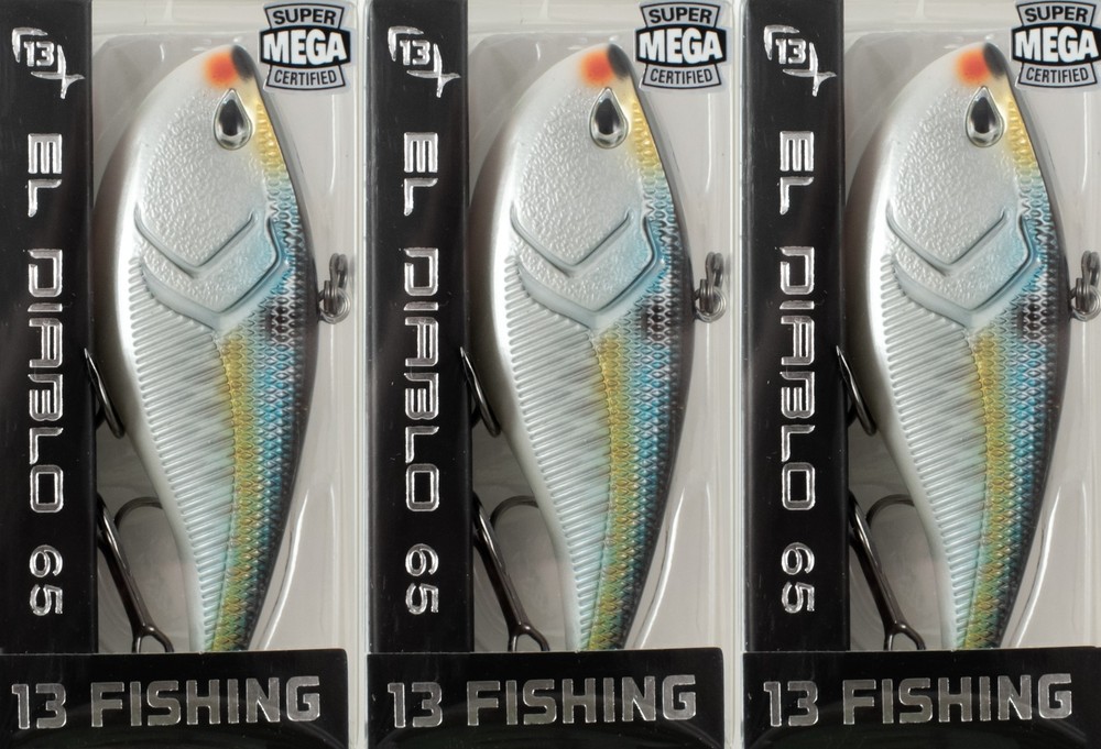 (LOT OF 3) 13 FISHING EL DIABLO 65 1/2OZ ED65-14 NATTY LIGHT AR1304
