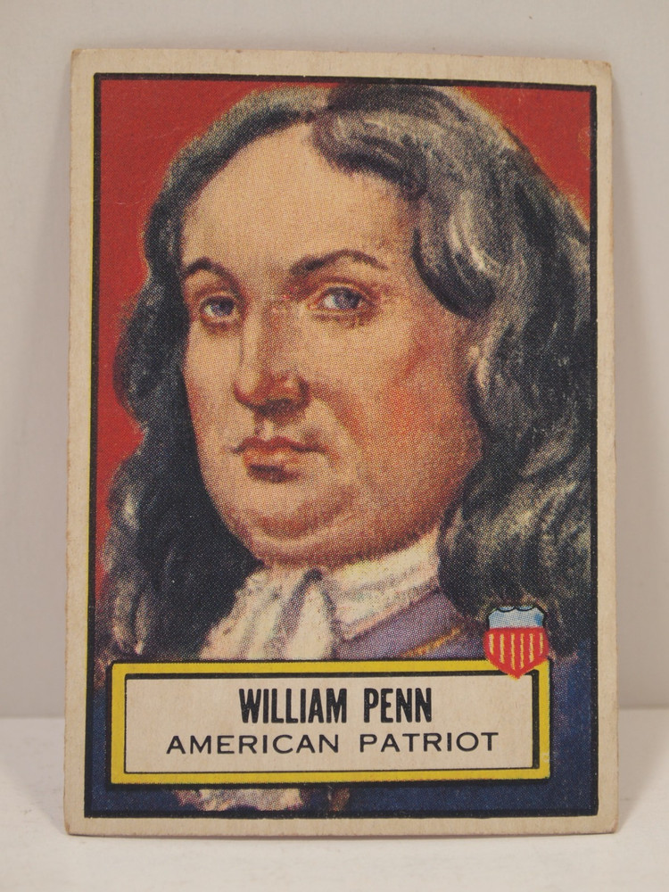 1952 Topps Look n See Trading Card #77 William Penn American Patriot