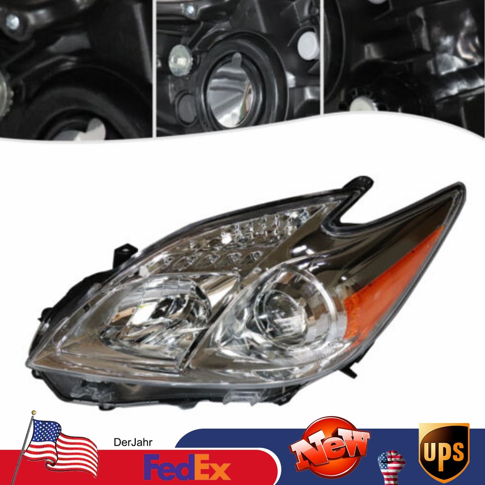 2012-2015 Toyota Prius Left Driver Side Halogen Headlight Assembly