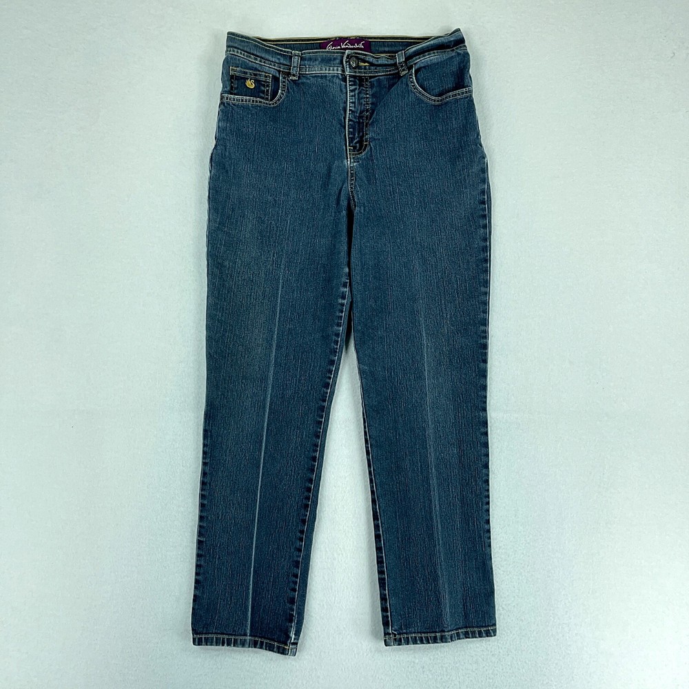Gloria Vanderbilt Women’s Blue High-Rise Straight Denim Jeans Size 10P 30x26