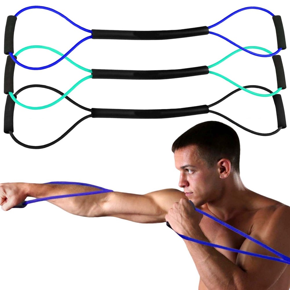 Resistance Band Exercise Cord Elastic Muscle Chest Expander Fitness with Handle