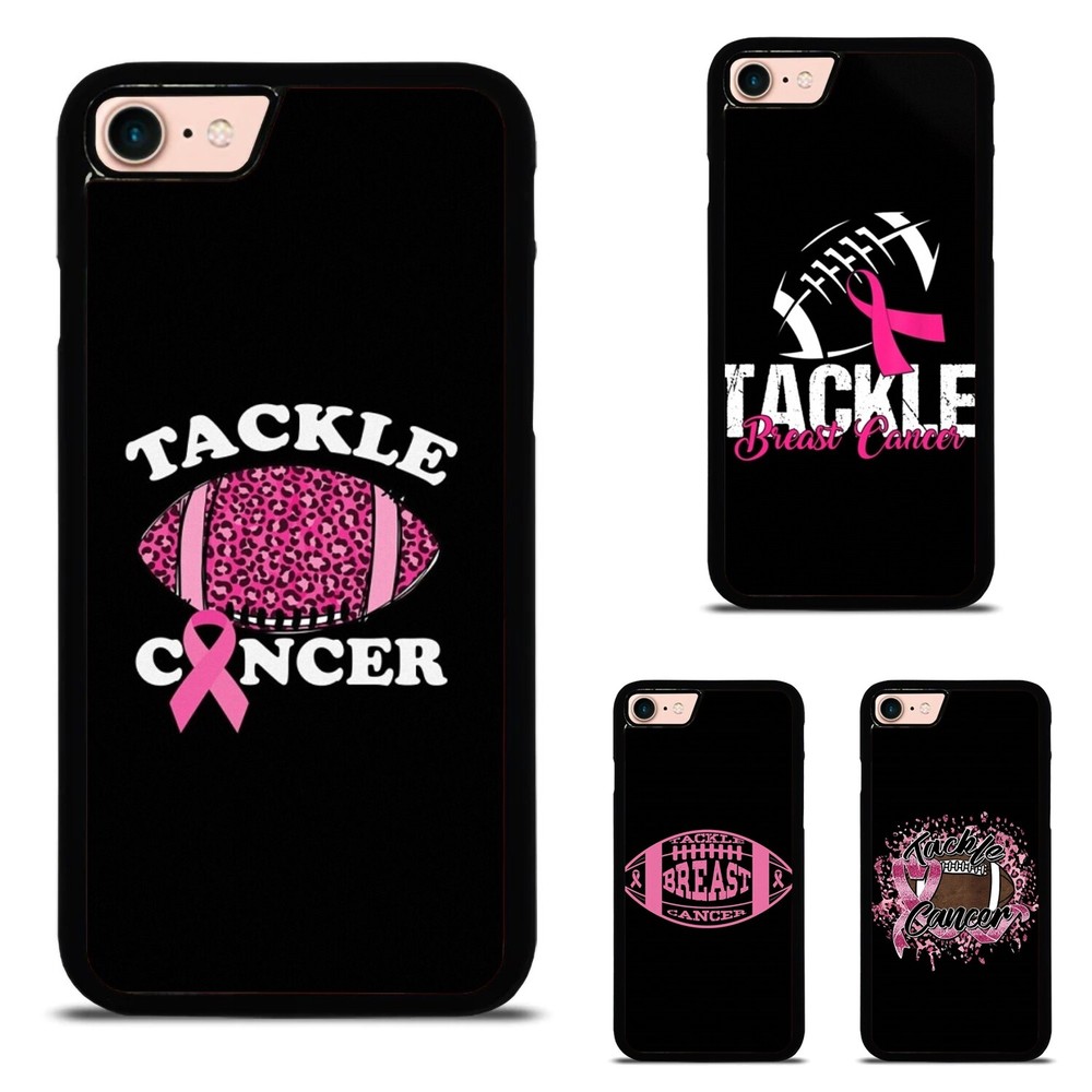 iPhone SE4 12 13 14 15 16 Pro Max Pink Ribbon Football Rugged Case