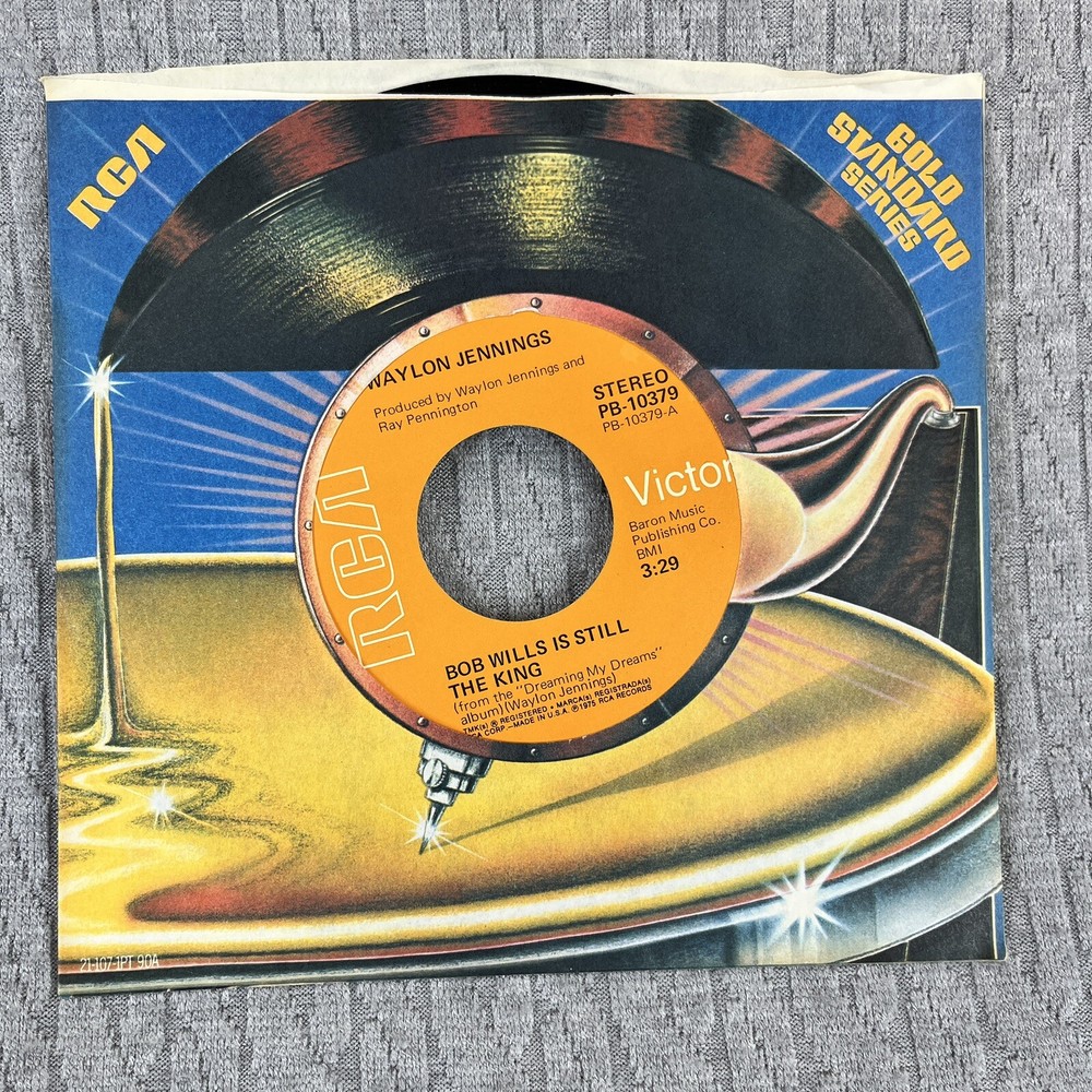 Vintage 45 RPM record Waylon Jennings, RCA records country western blues rock