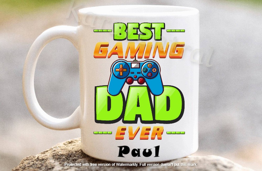 Personalised Fathers Day Mug Custom Gaming Dad Coffee Tea Cup Birthday Gift For