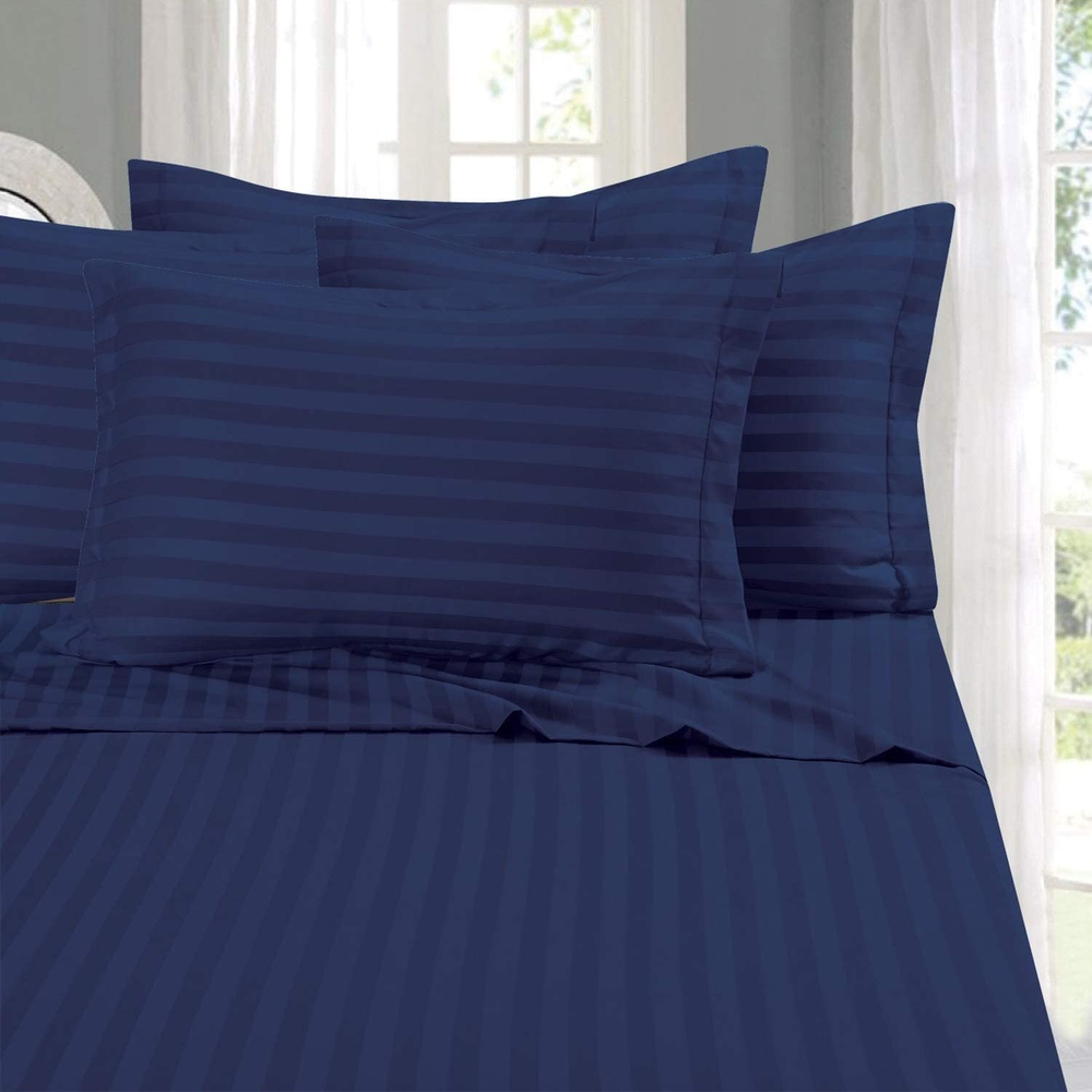 1500 Premier -Damask Stripes- Hotel Quality Luxurious Silky Soft Wrinkle & Fade