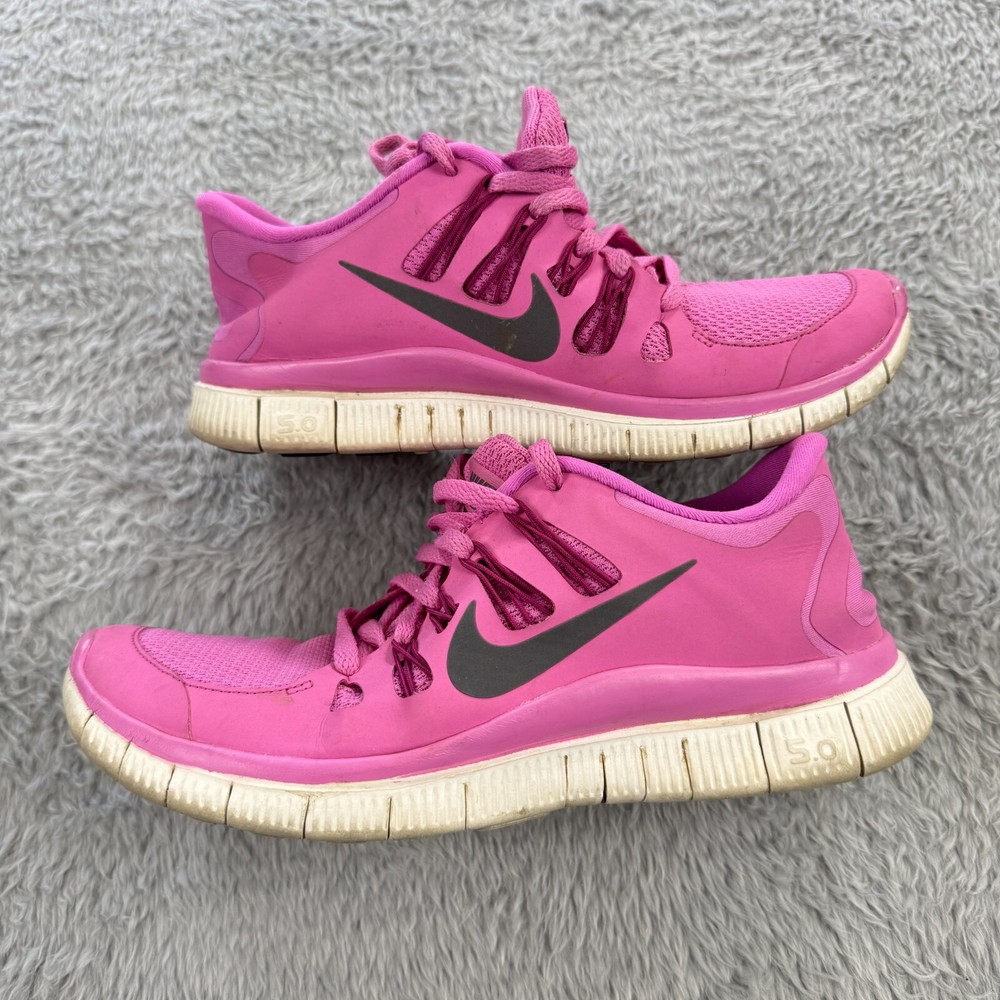 Nike Free Run 5.0 running shoes sneakers womens pink size 7 athletic 580591-500