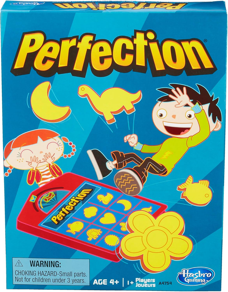 Hasbro Gaming Perfection Game for Kids | Popping Shapes and Pieces | Preschool B