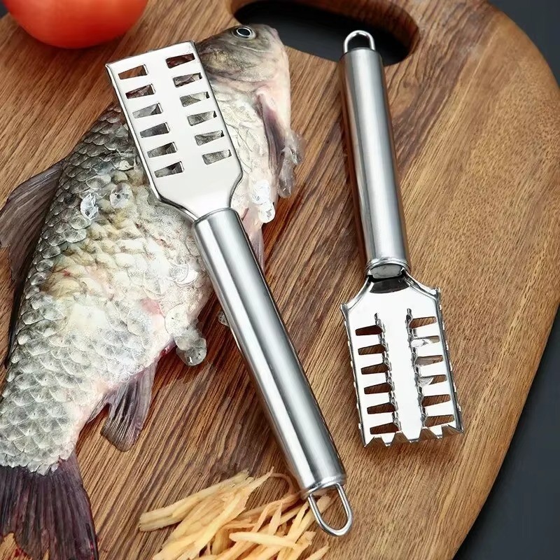 Stainless Steel Fish Scaler Brush Scale Scraper Skin Remover Seafood Clean Tool