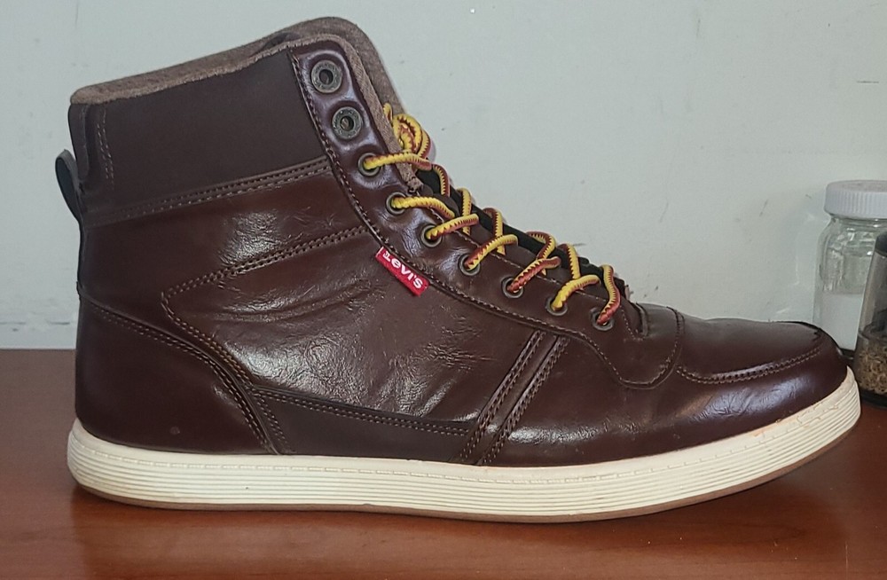 Levi's Strauss Men's Shoes 12. Brown High Top Shoes Sneakers Lace-Up Great Shape