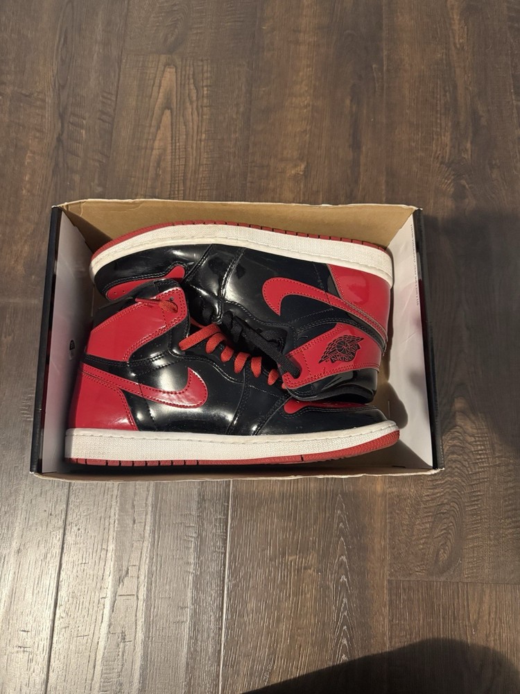 Jordan Air Jordan 1 Retro High OG Patent Bred Black Red Patent Leather Sneaker