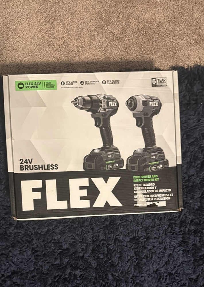 Flex FXM201-2AP  24V Brushless 2 Tool Combo Kit Drill Driver and Impact Driver