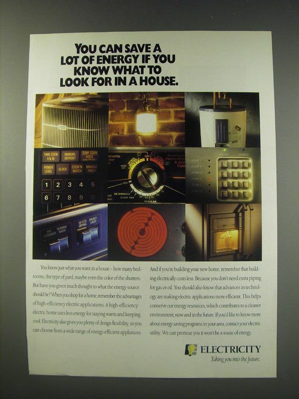 1991 Electric Utility Electricity Ad - You can save a lot of energy