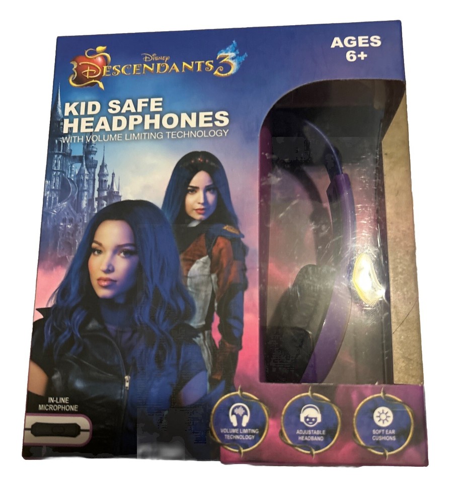 Disney DESCENDANTS 3 Kid Safe Headphones w/ Volume Limiting Technology