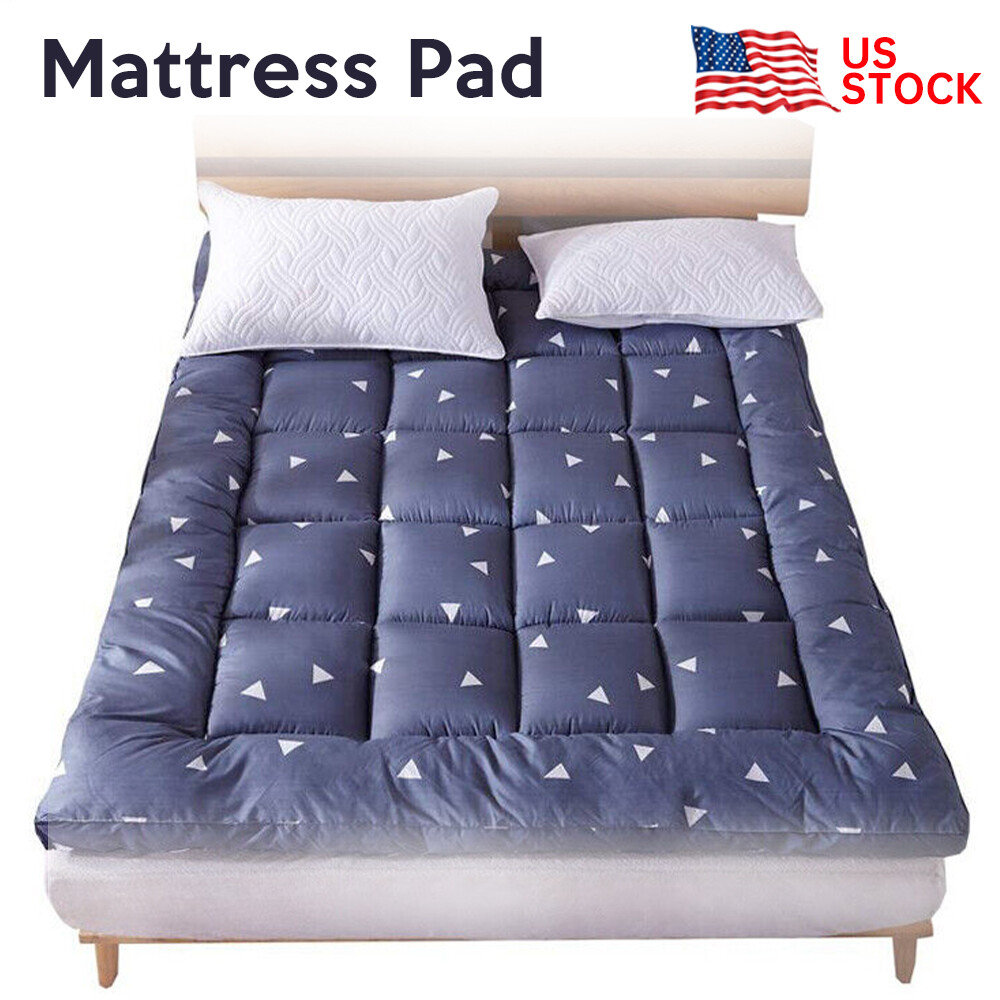Thick Mattress Topper Cover Quilted Cooling Mattress Pad Fitted Cover Protector