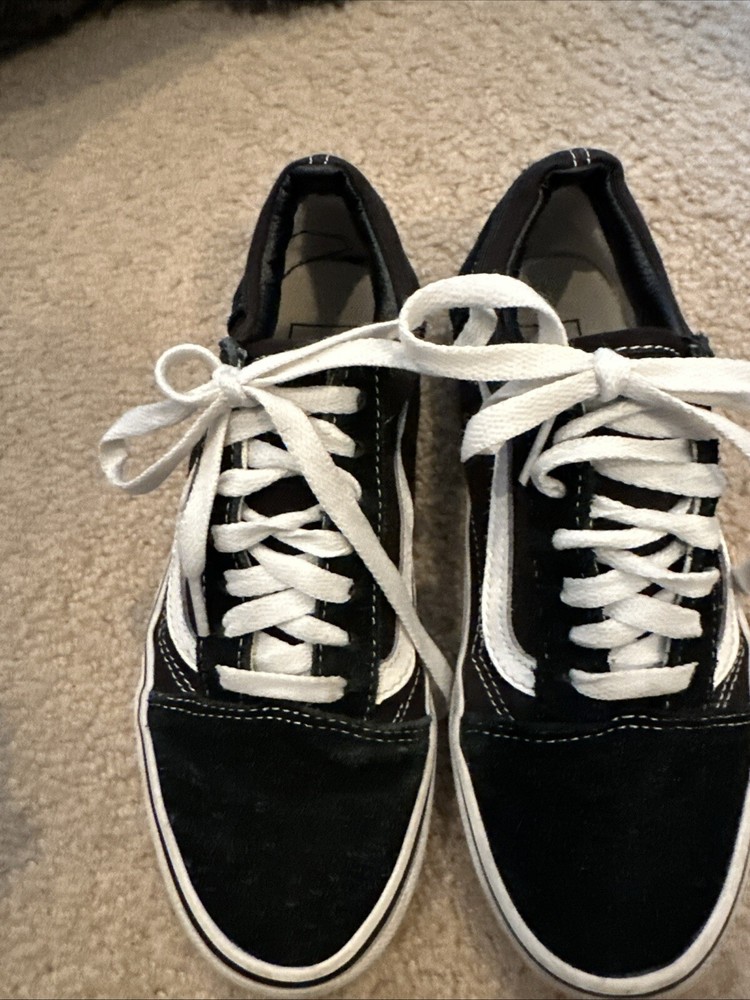 VANS Low Top Black White Old School Skate Show Men 5 Womens 6.5