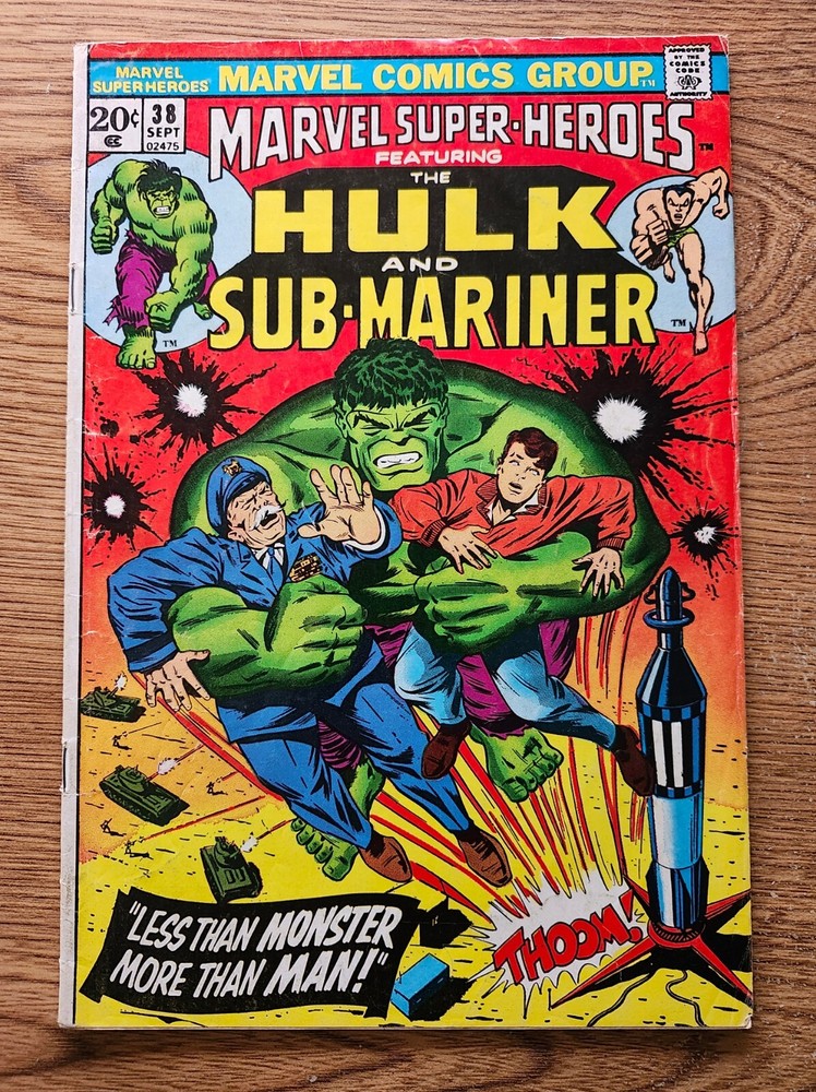 Marvel Super-Heroes Featuring The Hulk and Sub-Mariner #38 VF 7.0 published 1973