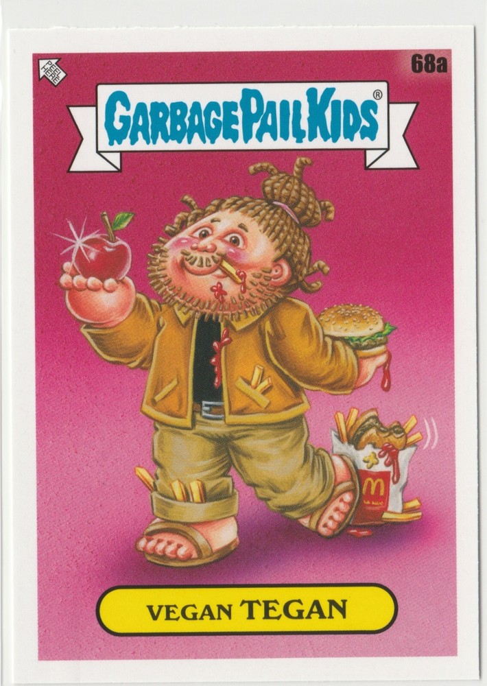Vegan Tegan 68a Garbage Pail Kids GPK 2021 Food Fight Card