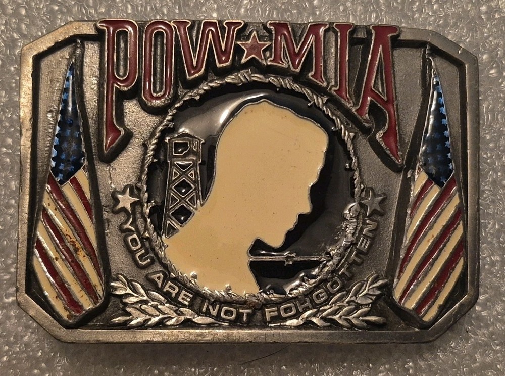 Bergamot MIA POW USA Belt Buckle Pre-Owned Free Shipping