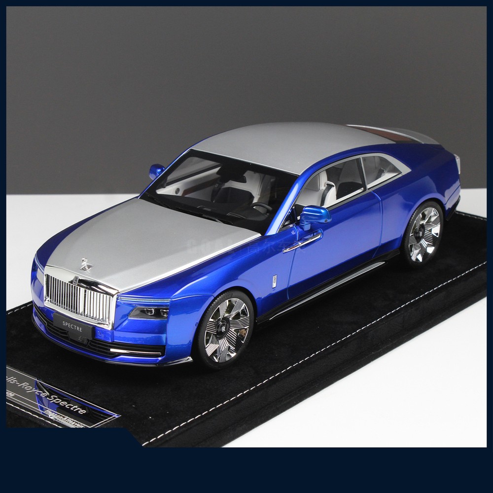 HH 1:18 Scale Rolls-Royce Spectre Resin Diecast Car Model Collection Blue/Silver