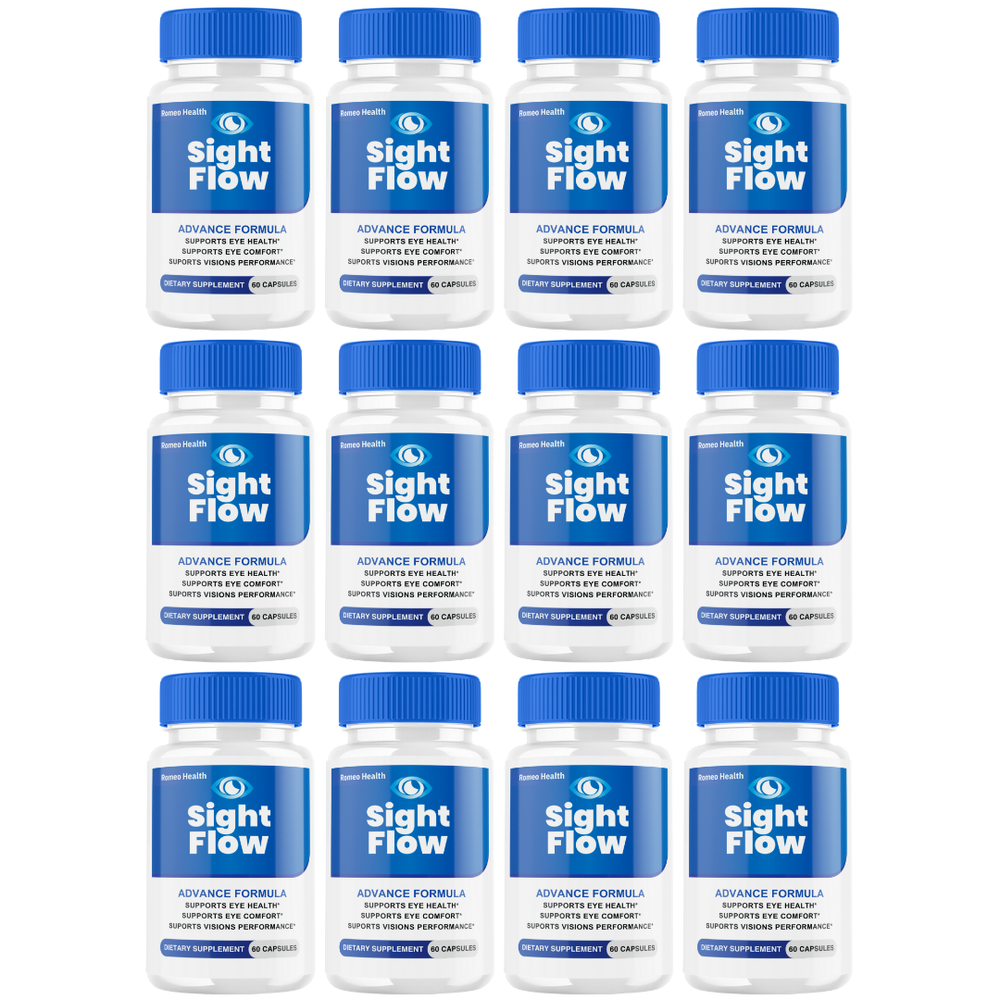 Sight Flow Eye Support Capsules, SightFlow Vision Health Pills (12 Bottle)