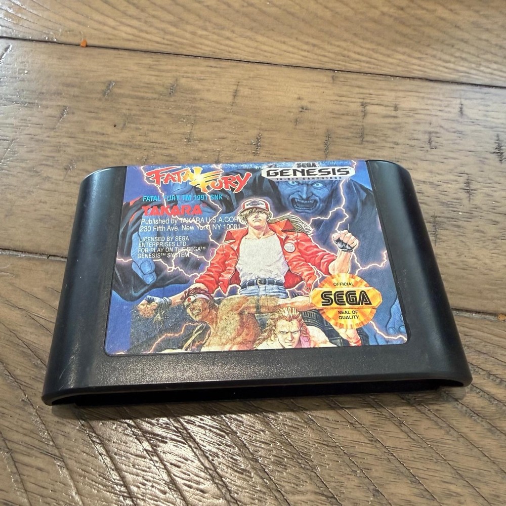 Vintage Fatal Fury Sega Genesis Video Game Cart Only Takara Japan NTSC Fighting
