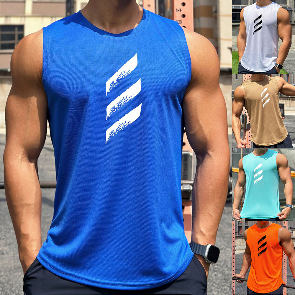 Men Bodybuilding Tight Shaper Compression Gym Sleeveless Shirt Workout Tank Tops