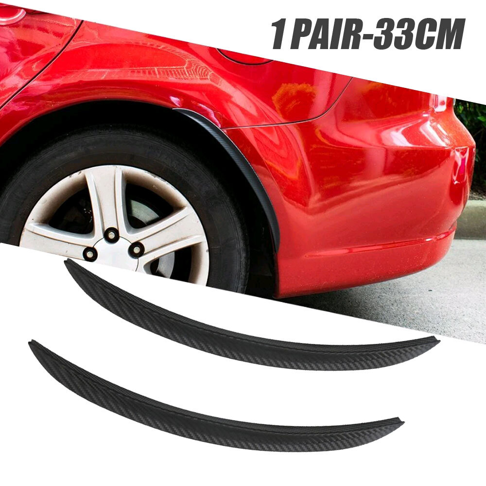 2pcs Car Wheel Fender Flares Eyebrow Arches Cover Accessories 33cm Carbon Fiber