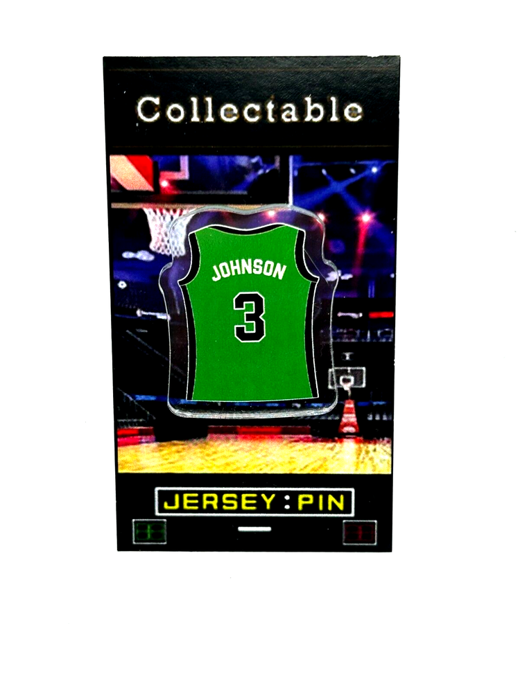 Boston Celtics Dennis Johnson jersey lapel pin-RETRO Classic C's Collectible