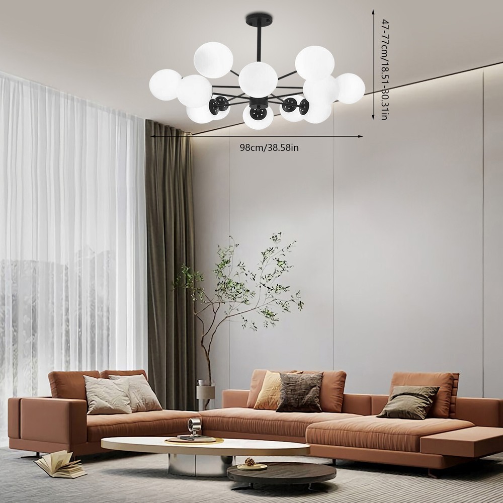 Modern Glass Ball LED Pendant Lamp Chandelier Dinning Room Ceiling Light Fixture