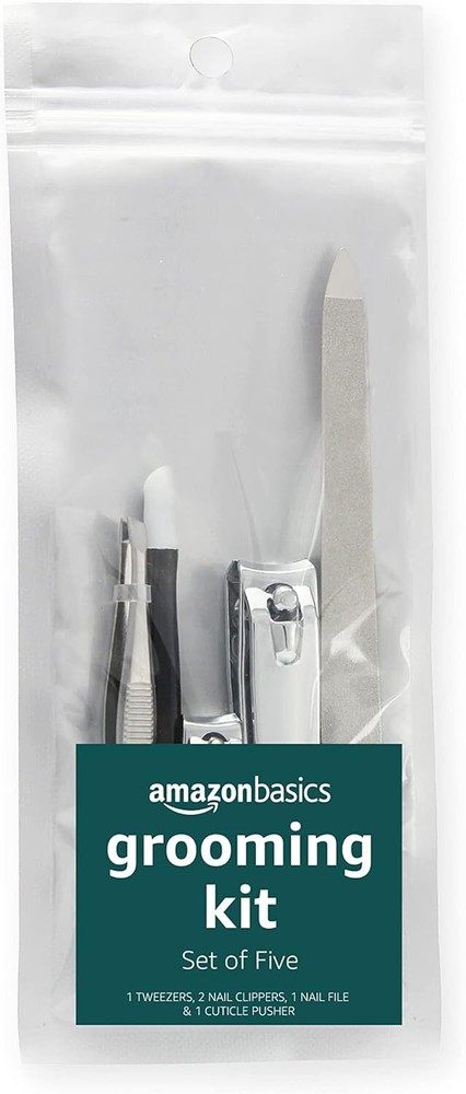 Amazon Basics 5-Piece Essential Grooming Kit for Everyday Use