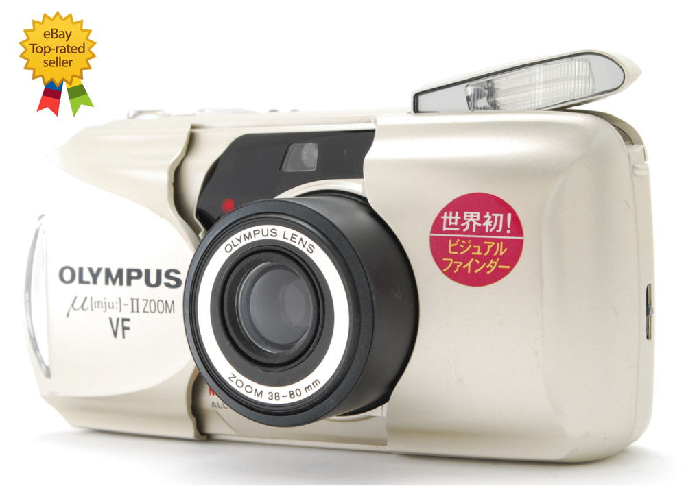 Read! Olympus mju μ II Zoom VF Point & Shoot 35mm Film Camera JAPAN [Opt MINT]