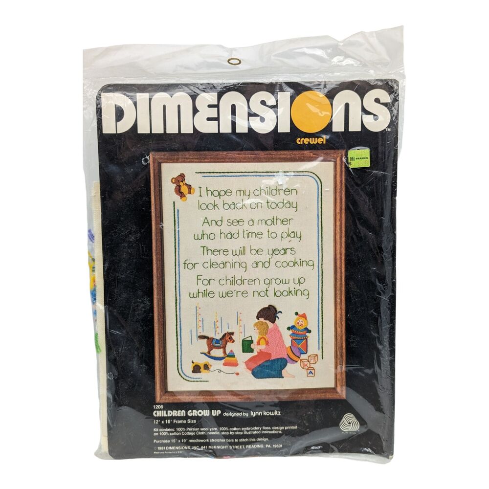 Vintage Dimensions #1206 Children Grow Up 12