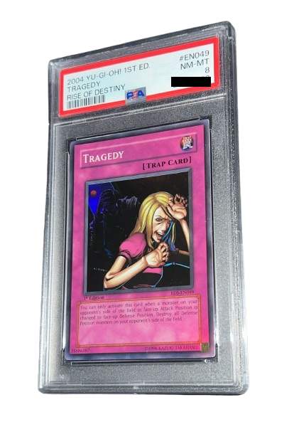 Yu-Gi-Oh RDS 1st Edition PSA 8 Super Rare Tragedy 2004 Rise of Destiny