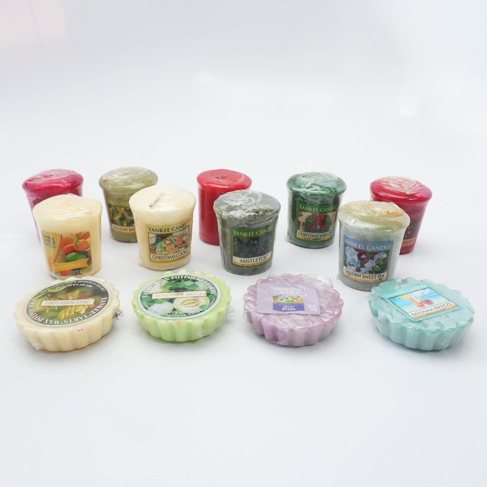 Lot of 10 Yankee Candle Votive & Tart Candles Holiday Christmas Decor Gift Set