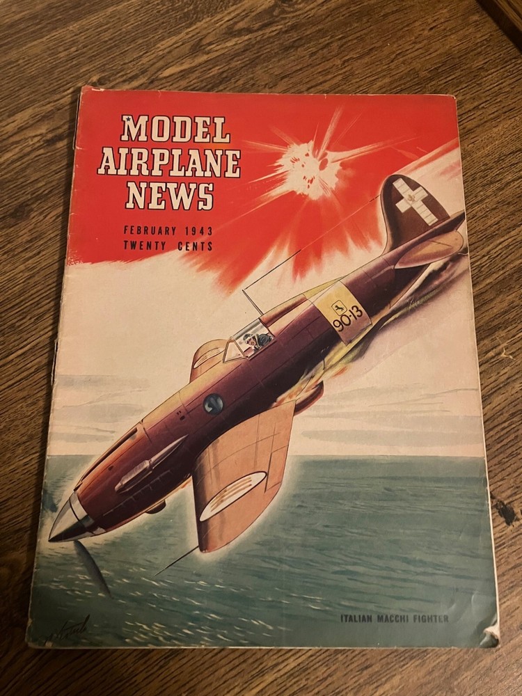 Vintage Back Issue of Model Airplane News Magazine - February 1943