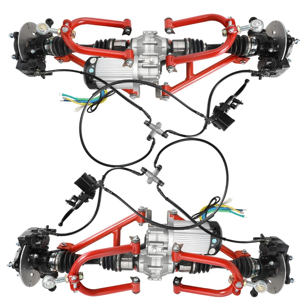 4WD CV Axle Front Rear Suspension Kit & 60V 2500W Motor Differential Golf Cart