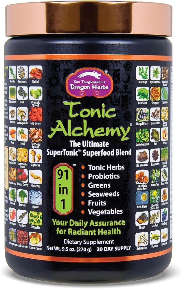 Tonic Alchemy Superfood Greens Powder - 91 Nutrient-Dense Ingredients, 30 Ser...