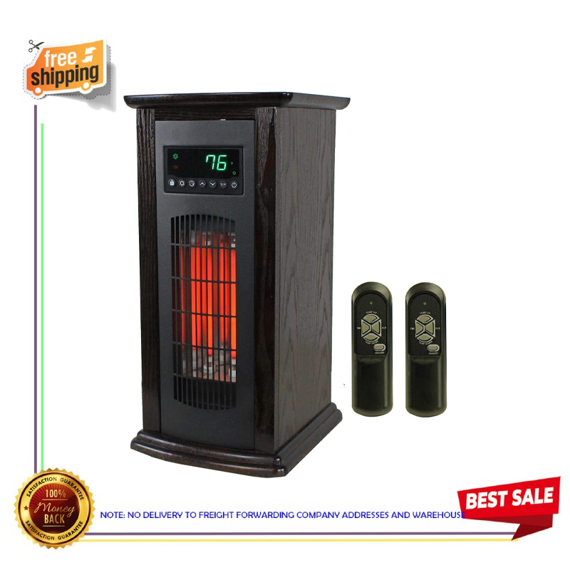 LifeSmart LifePro 1500 Watt 1500 BTU Infrared Quartz Indoor Tower Space Heater