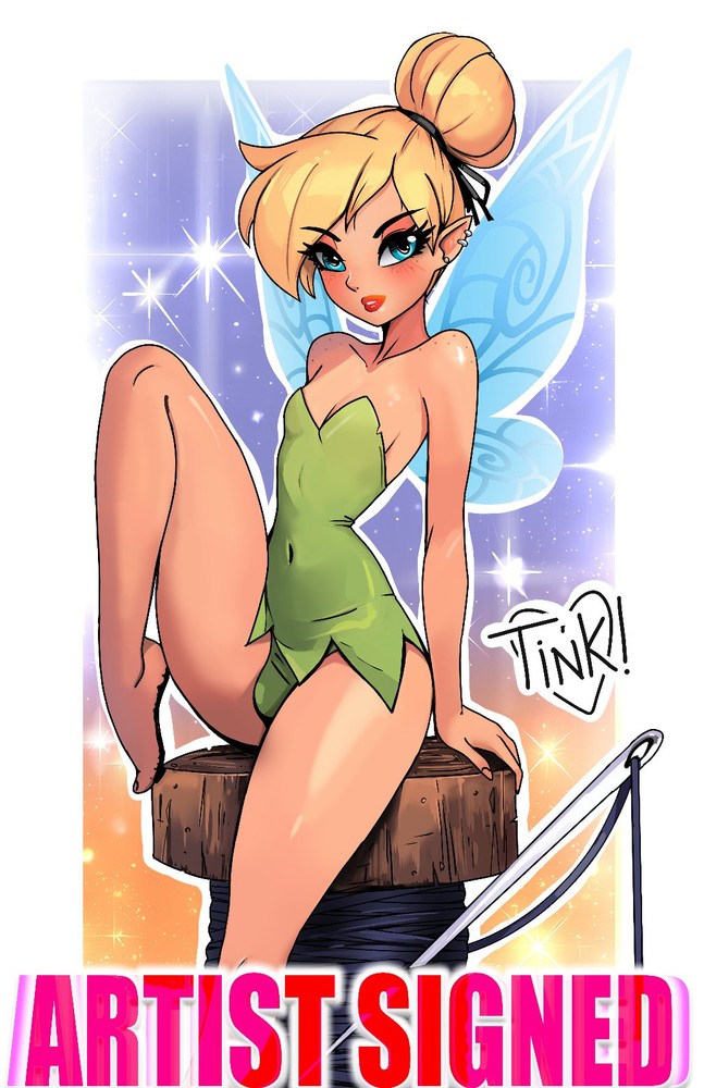 Tink Femboy Fairy 11x17 LGBTQ Art Print Signed Tinkerbell Pan Sexy Illustration