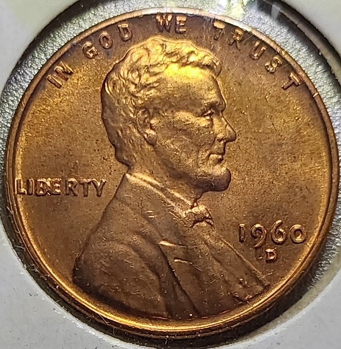 1960-D Small Date RD Lincoln Penny 1C Coin