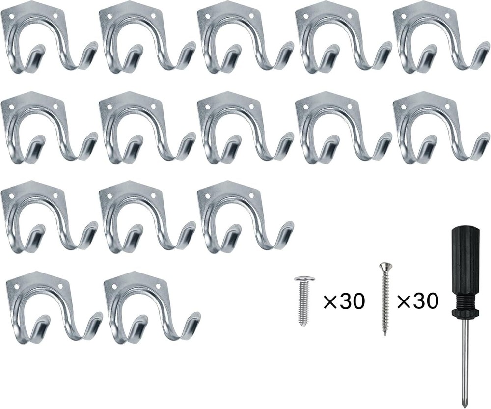 15 Pack Tool Hanger Hooks,Wall Mount Garage Garage Shed Hooks Heavy Duty for ...