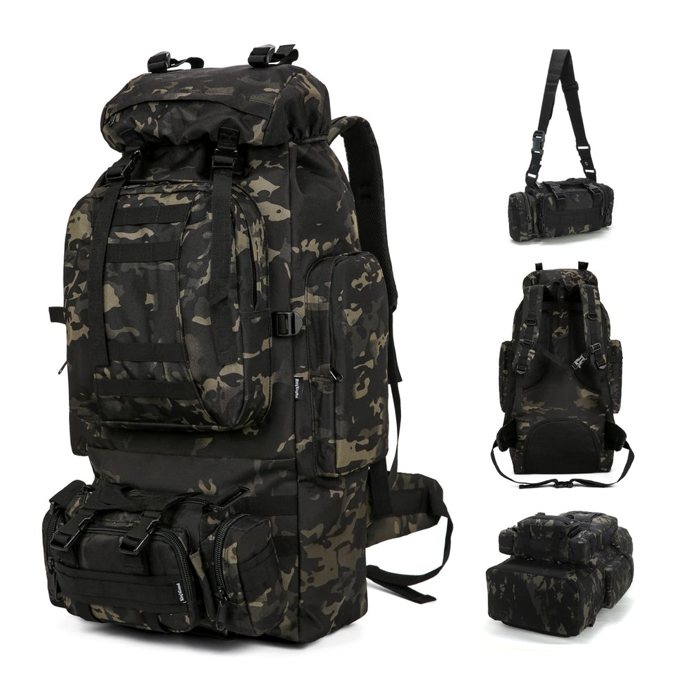 Military Tactical Backpack Detachable Molle Bag Large capacity Rucksack Campi...
