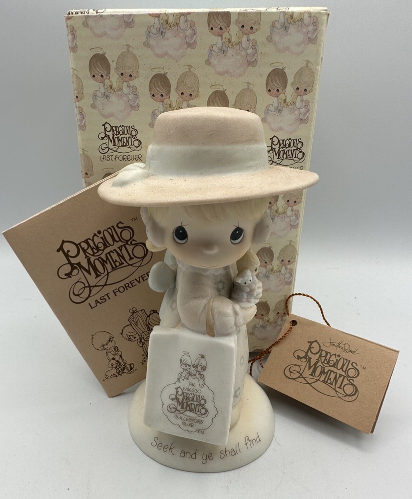 Precious Moments Vintage 1884 Enesco Seek And Ye Shall Find Figurine
